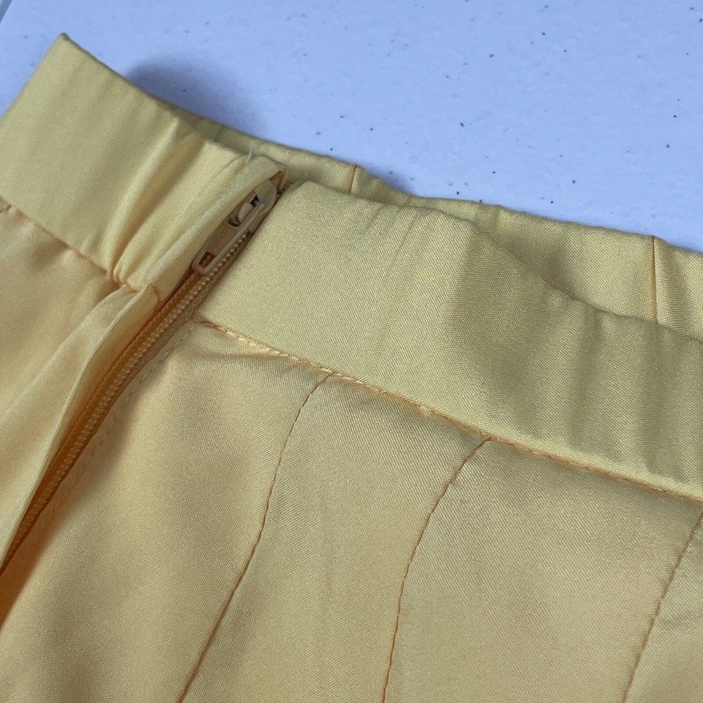 Wimbledon Mini Skirt‎ Womens Size 4 Yellow Pleated Casual Comfort Tennis Active - Picture 7 of 9